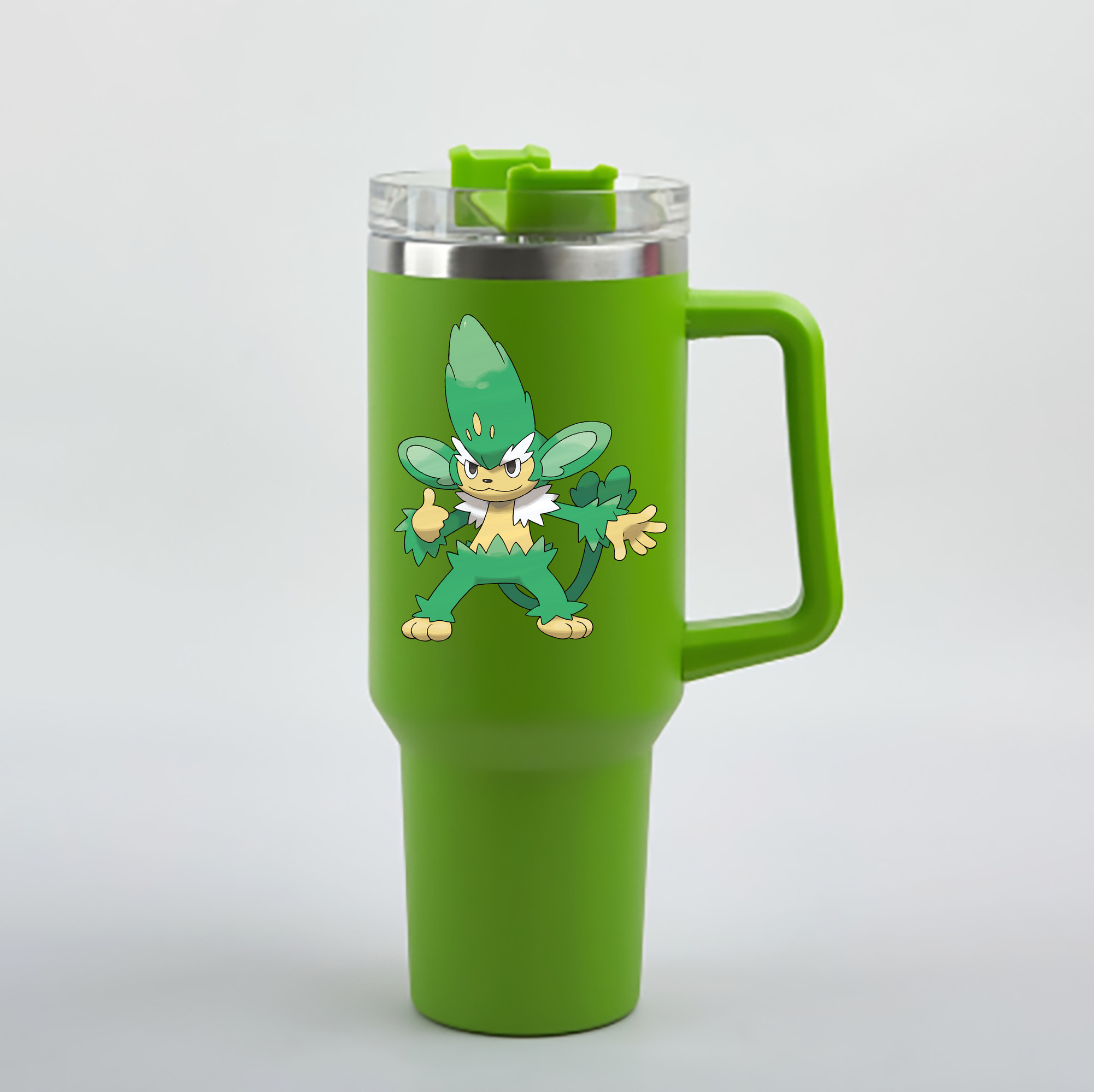 （画像用） ポケットモンスター Pokémon 1200mL車用タンブラー - クリスタルステッカー（プラスチックストロー付き）
